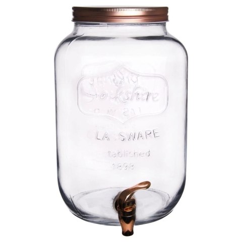 Słój Dozownik do Napojów z Kranikiem Szklany Zamykany Solidny ORION 8,8 l