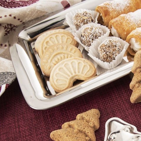 Stalowa Taca do Serwowania Przekąsek Ciastek ORION