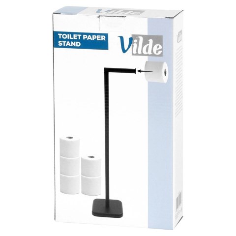 Stojak na papier toaletowy czarny 56 cm