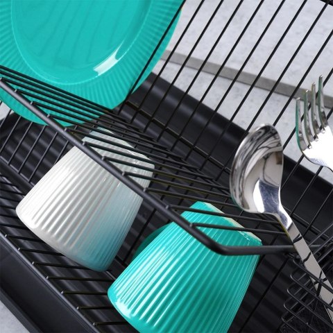 Suszarka na Naczynia Ociekacz do Naczyń Czarna VILDE 45 x 32 x 25,5 cm