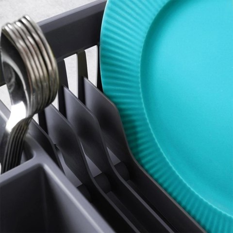 Suszarka na Naczynia Talerze Pojemna Szara ORION 43,5 x 32 x 12 cm