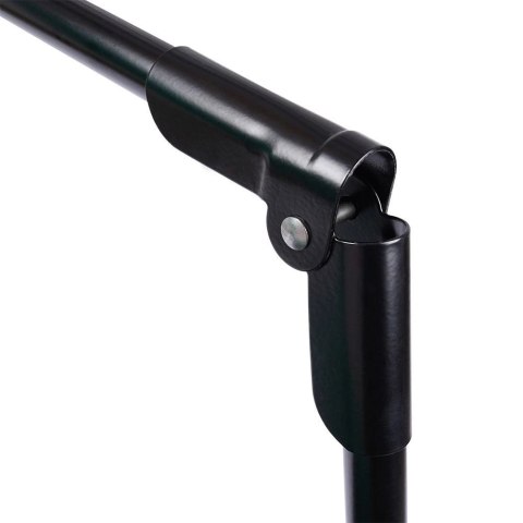 Suszarka na Pranie Metalowa Czarna Rozsuwana z Kółkami Składana XXL 110-189 cm