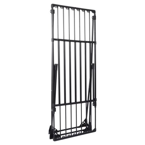 Suszarka na Pranie Metalowa Czarna Rozsuwana z Kółkami Składana XXL 110-189 cm