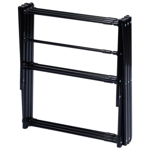 Suszarka na Pranie Ubrania Metalowa Czarna Pionowa Solidna ORION 47-78x94cm