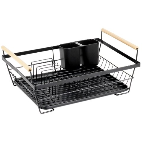Suszarka na naczynia czarna 45x33x18 cm