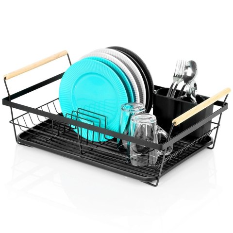 Suszarka na naczynia czarna 50,5x33x18 cm