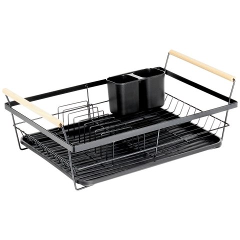 Suszarka na naczynia czarna 50,5x33x18 cm
