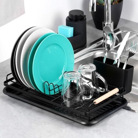 Suszarka na naczynia czarna RADKA 43x23,5x9,5 cm
