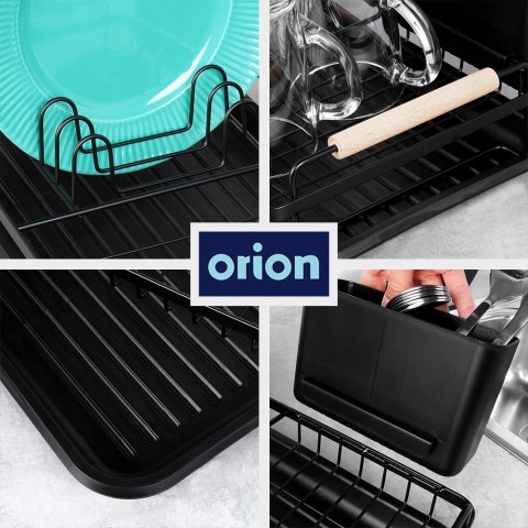 Suszarka na naczynia czarna RADKA 43x23,5x9,5 cm