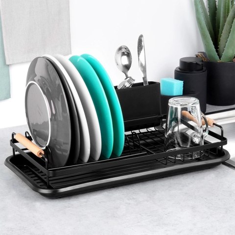 Suszarka na naczynia czarna RADKA 43x23,5x9,5 cm