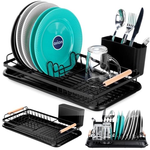 Suszarka na naczynia czarna RADKA 43x23,5x9,5 cm