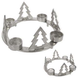 Świecznik Tealight 4 Świeczki Świąteczny Loft HOME STYLING COLLECTION 25 cm