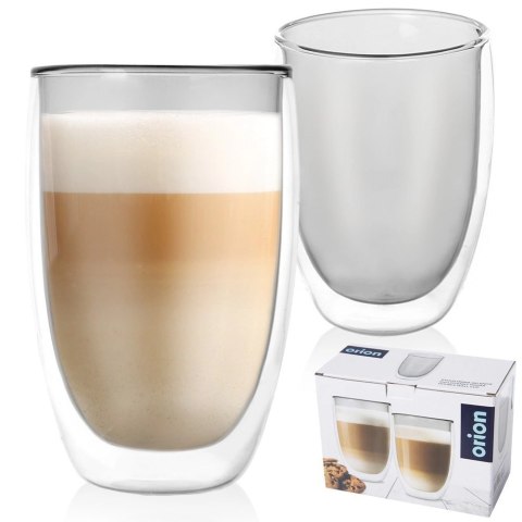 Szklanki Termiczne z Podwójną Ścianką do Kawy Latte ORION 460 ml 2 szt.
