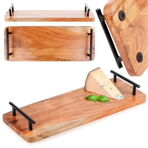 Taca do Serwowania Podawania Przekąsek Przystawek Drewniana VILDE 40x15,5cm