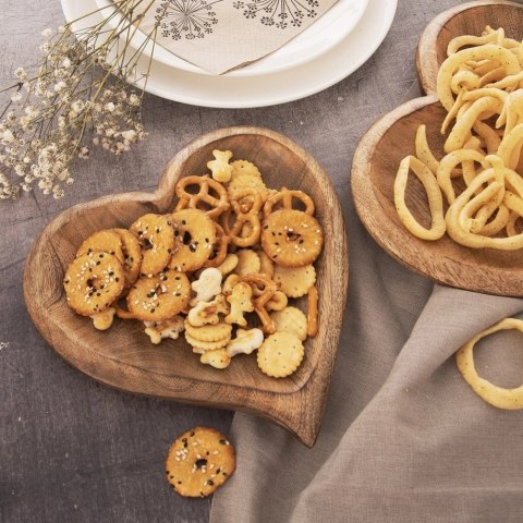 Talerz Taca Deska do Serwowania na Przekąski Drewniany ORION 20 x 21 cm