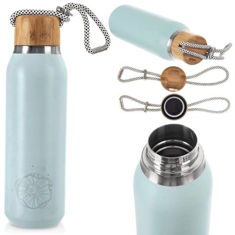 Termos Butelka Stalowa Termiczna Bidon Niebieska Próżniowa 580 ml ORION