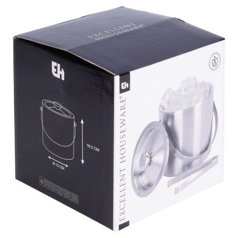 Wiaderko do Lodu Termiczne ze Szczypcami Stalowe Trwałe Solidne ORION 1,7 L