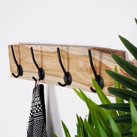 Wieszak Ścienny na Ubrania Drewniany Solidny HOME STYLING COLLECTION 49,5cm