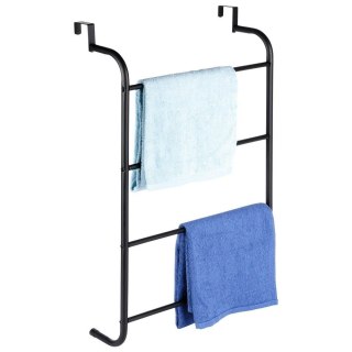 Wieszak na Ręczniki Metalowy Czarny Naścienny BATHROOM SOLUTIONS 73x44,5 cm