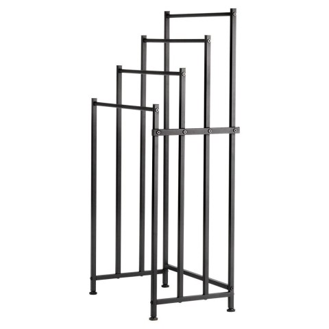 Wieszak na ręczniki stojący metalowy czarny