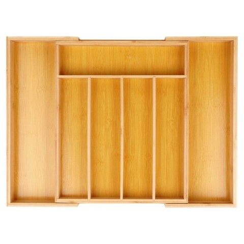 Wkład na sztućce do szuflady rozsuwany bambusowy 28-45x33,5 cm