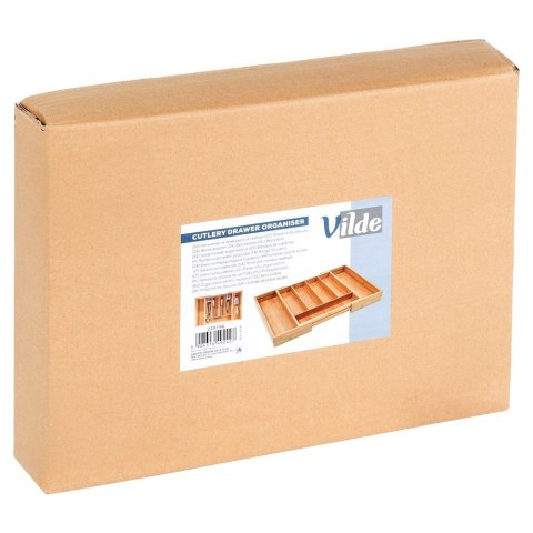 Wkład na sztućce do szuflady rozsuwany bambusowy 28-45x33,5 cm