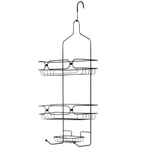 Zawieszana na Prysznic Półka Łazienkowa VILDE Czarna