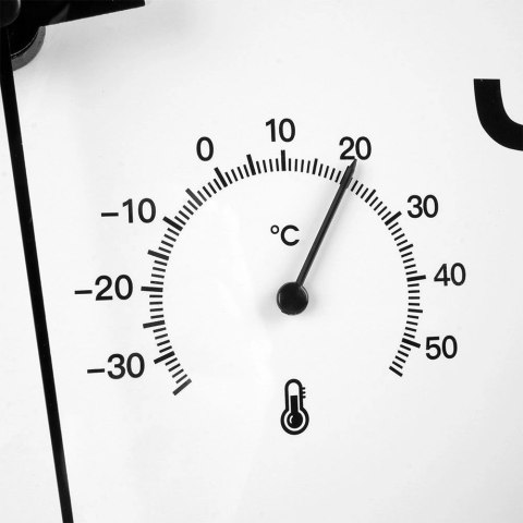 Zegar Ścienny Biały z Termometrem Higrometrem na Ścianę VILDE 30 cm