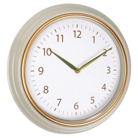 Zegar Ścienny Wiszący Okrągły Biały Złoty Dekoracyjny Ozdobny VILDE 50 cm