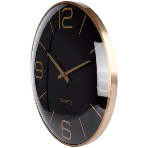 Zegar Ścienny na Ścianę Złoty Czarny Klasyczny do Salonu Biura VILDE 30 cm