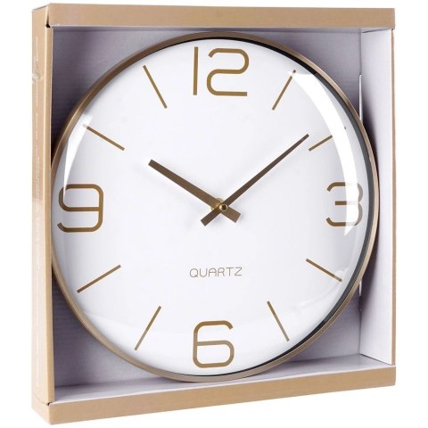 Zegar ścienny złoty biały 30 cm