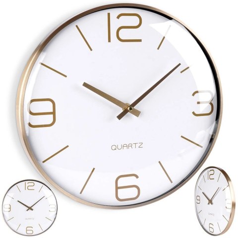 Zegar ścienny złoty biały 30 cm