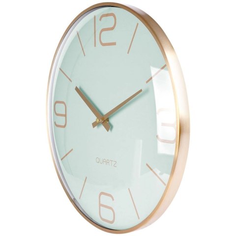 Zegar ścienny złoty miętowy 30 cm