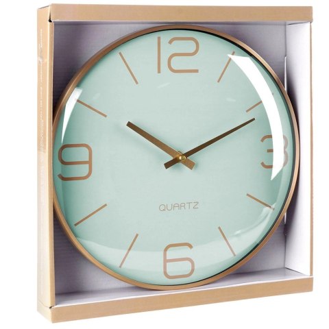 Zegar ścienny złoty miętowy 30 cm