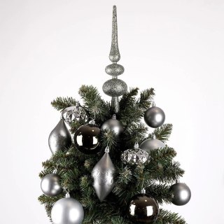 Zestaw Bombki Choinkowe Świąteczne Srebrne Nietłukące Solidne VILDE 19 szt.