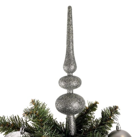 Zestaw Bombki Choinkowe Świąteczne Srebrne Nietłukące Solidne VILDE 19 szt.