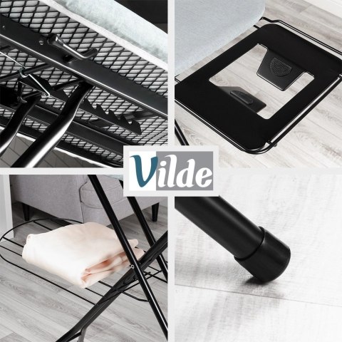 Zestaw Deska Rękawnik do Prasowania Szara Solidna VILDE 140 x 39 x 92 cm