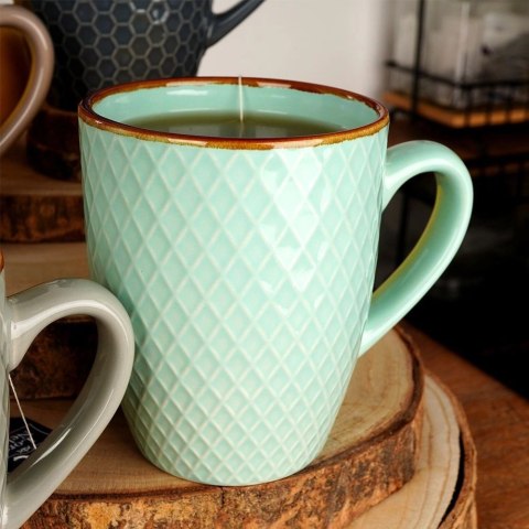 Zestaw Kubki do Kawy Herbaty Ceramiczne Dekoracyjne ORION 4 szt. 270 ml