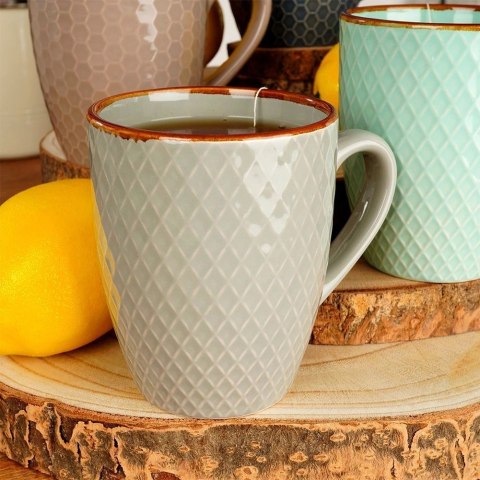 Zestaw Kubki do Kawy Herbaty Ceramiczne Dekoracyjne ORION 4 szt. 270 ml