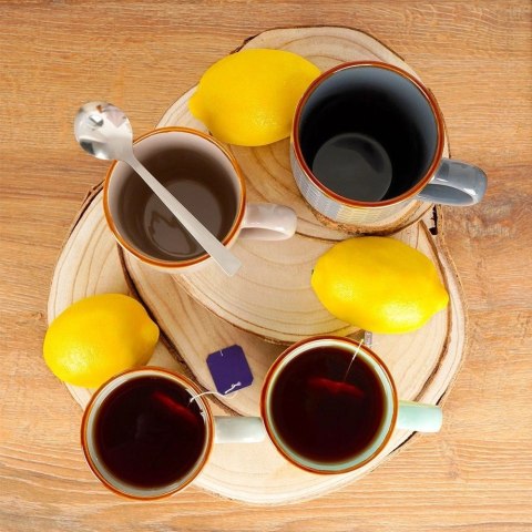 Zestaw Kubki do Kawy Herbaty Ceramiczne Dekoracyjne ORION 4 szt. 270 ml