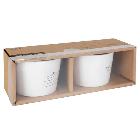 Zestaw Kubki do Kawy Herbaty Ceramiczne Serce Solidne 2 szt. ORION 210 ml