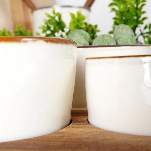 Zestaw Miseczki na Przekąski Ceramiczne na Tacy EXCELLENT HOUSEWARE 3 szt.