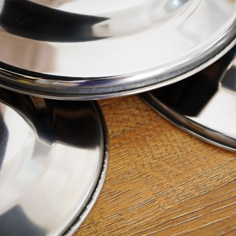 Zestaw Półmiski Tace Stalowe Owalne Solidne EXCELLENT HOUSEWARE 3 szt.