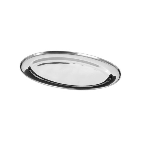 Zestaw Półmiski Tace Stalowe Owalne Solidne EXCELLENT HOUSEWARE 3 szt.