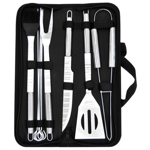 Zestaw Przyborów do Grilla Stalowy w Etui 10 el. ORION