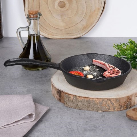 Żeliwna Okrągła Patelnia do Wylewania na Gaz ORION 16 cm