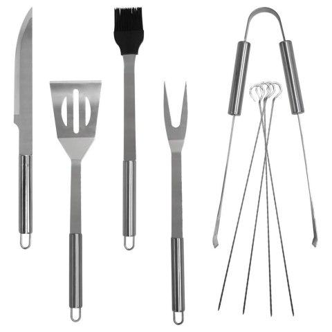 Zestaw Przyborów do Grilla Stalowy w Etui 10 el. ORION
