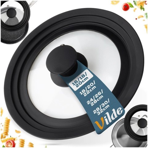 Pokrywka szklana silikonowa uniwersalna 16/18/20 cm