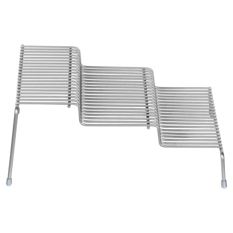 Półka kuchenna metalowa szara 3-poziomowa 28x26x11 cm