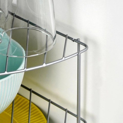 Półka kuchenna metalowa szara narożna 23x23x21,5 cm